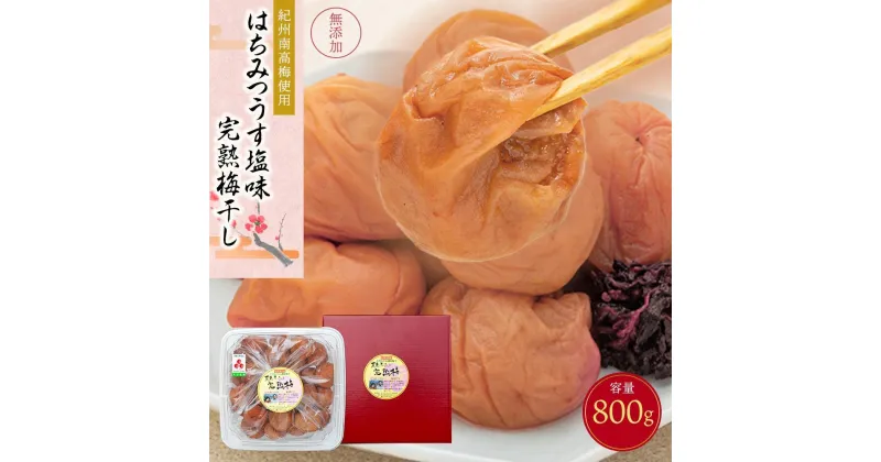 【ふるさと納税】紀州南高梅使用　はちみつうす塩味完熟梅干し　800g【準備でき次第、順次発送】【TM142】