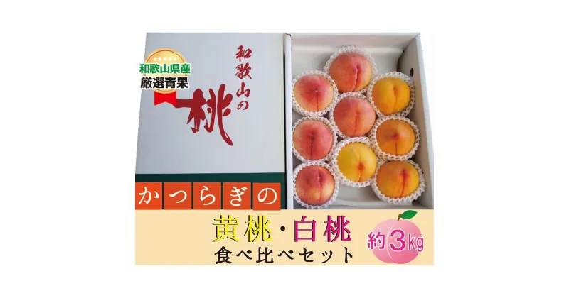 【ふるさと納税】★かつらぎの黄桃・白桃食べ比べセット★ 9～12玉【2025年6月下旬～2025年8月上旬頃順次発送】 | もも フルーツ 果物 くだもの 食品 人気 おすすめ 送料無料