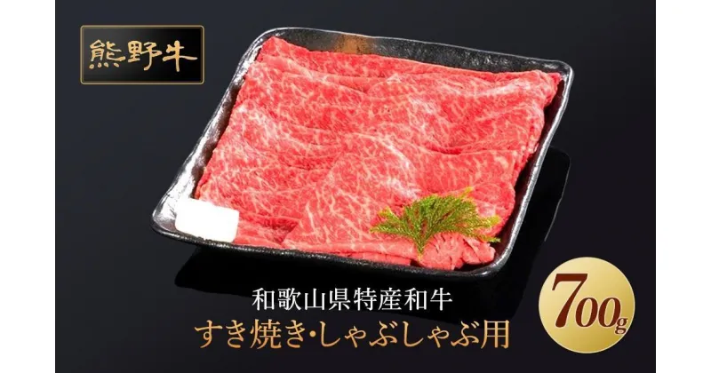 【ふるさと納税】熊野牛 すき焼き・しゃぶしゃぶ用 赤身スライス 約700g【MT14】