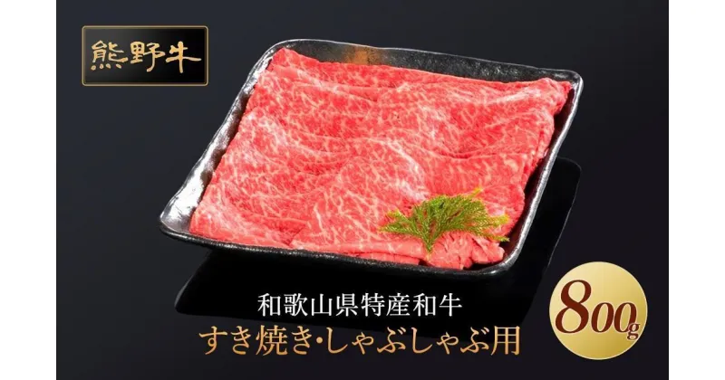 【ふるさと納税】熊野牛 すき焼き・しゃぶしゃぶ用 赤身スライス 約800g【MT34】