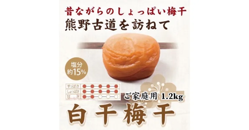 【ふるさと納税】【ご家庭用】紀州南高梅 白干梅干し 1.2kg 【US18】【準備でき次第、順次発送】 | 梅干 食品 加工食品 人気 おすすめ 送料無料