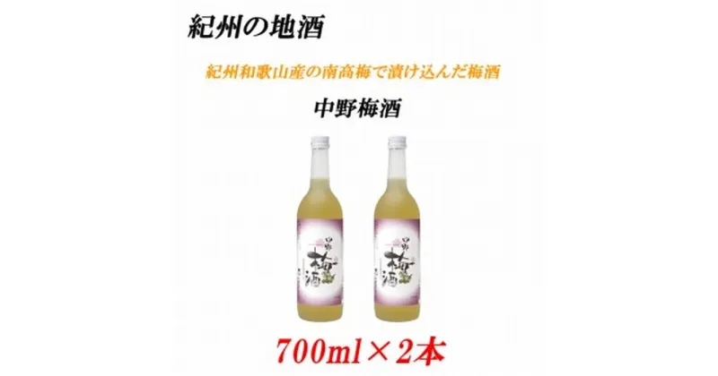 【ふるさと納税】紀州の地酒 中野梅酒 なかのうめしゅ14度 720ml×2本 | 和歌山県 和歌山 九度山町 ふるさと 納税 楽天ふるさと 支援 支援品 返礼品 お礼の品 名産 名産品 特産 特産品 九度山 和歌山県九度山町 酒 お酒 梅酒 地酒 お取り寄せ 取り寄せ アルコール飲料