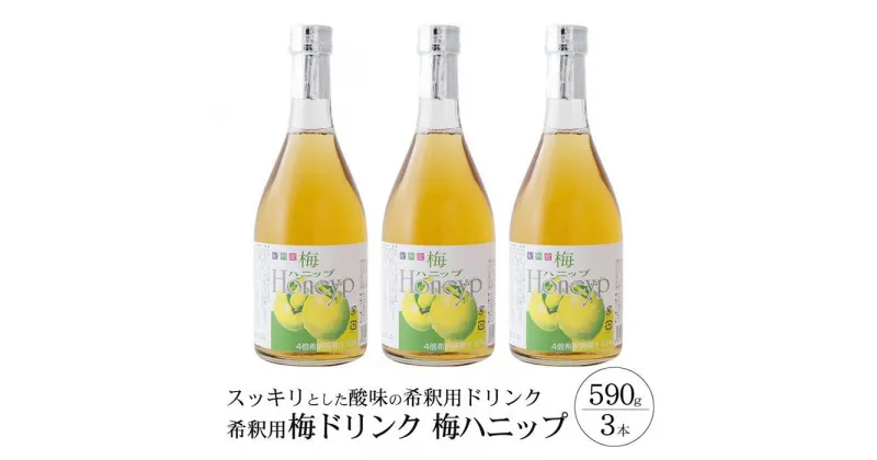 【ふるさと納税】希釈用梅ドリンク 梅ハニップ 3本セット | 和歌山県 九度山町 和歌山 楽天ふるさと 納税 支援品 返礼品 梅ドリンク 梅ジュース 飲み物 ジュース ソフトドリンク ドリンク 飲料 梅 うめ ウメ お土産 おみやげ ご当地 特産品 名産 希釈 おいしい